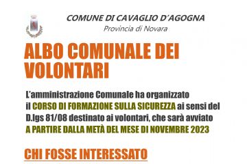 Corso di formazione sulla sicurezza per i volontari