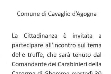 Incontro sul tema delle truffe - 30 giugno 2026